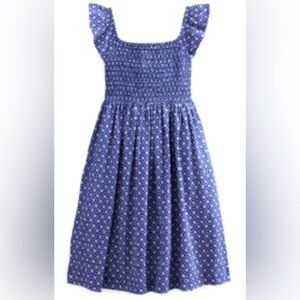 Mini Boden Cotton Jersey Dress Blue Daisy size 6-7